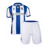 Real Sociedad Fußballbekleidung Heimtrikot Kinder 2024-25 Kurzarm (+ kurze hosen)